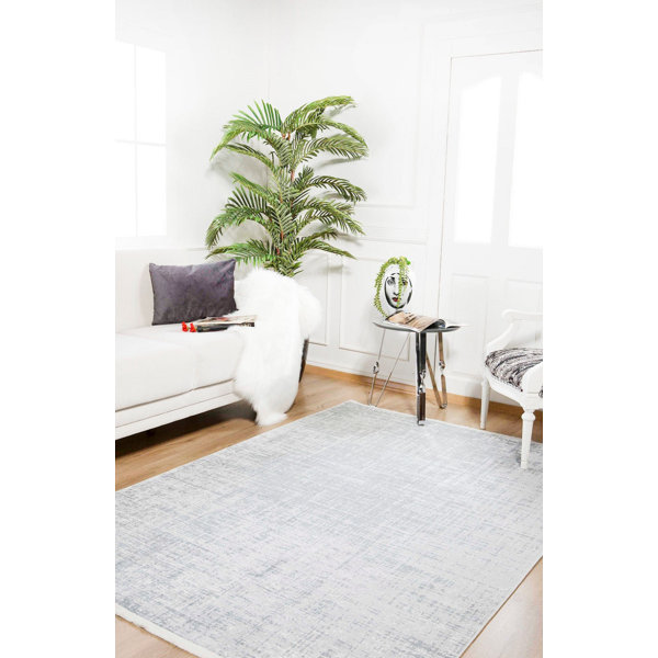 Williston Avyon Grey Modern Polyester Digital Print Area Rug